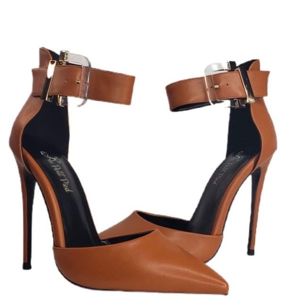Strap ankle heels